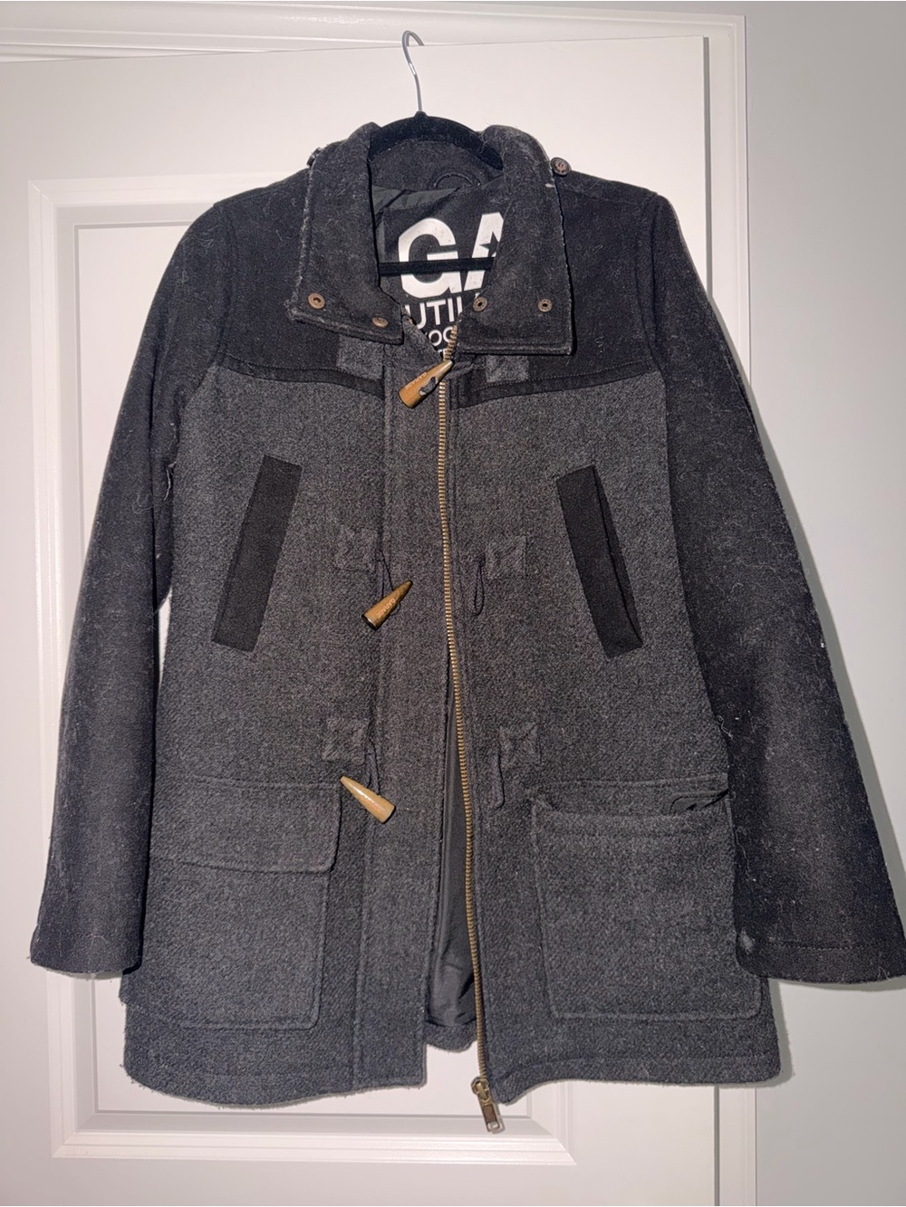 GA Women’s Charcoal Gray Toggle Pea Coat